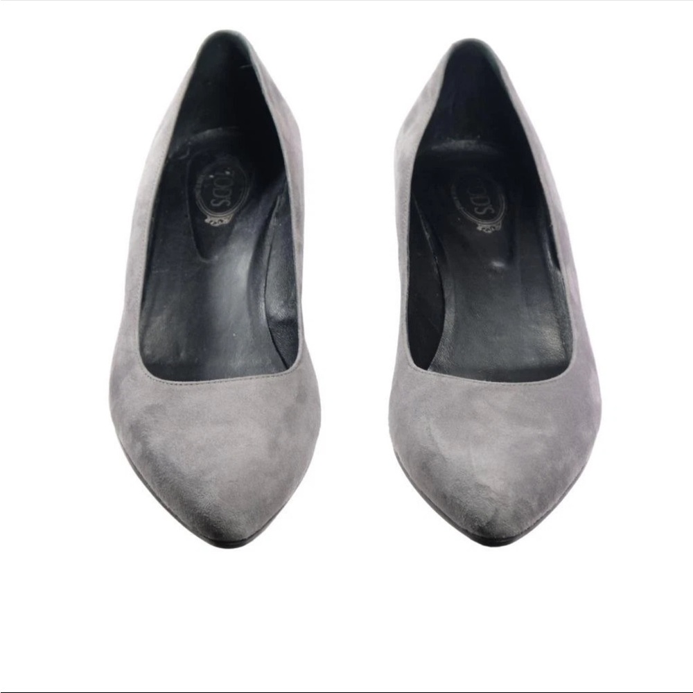 NEW unworn Tod’s grey suede wedges size 37 - Picture 3 of 12